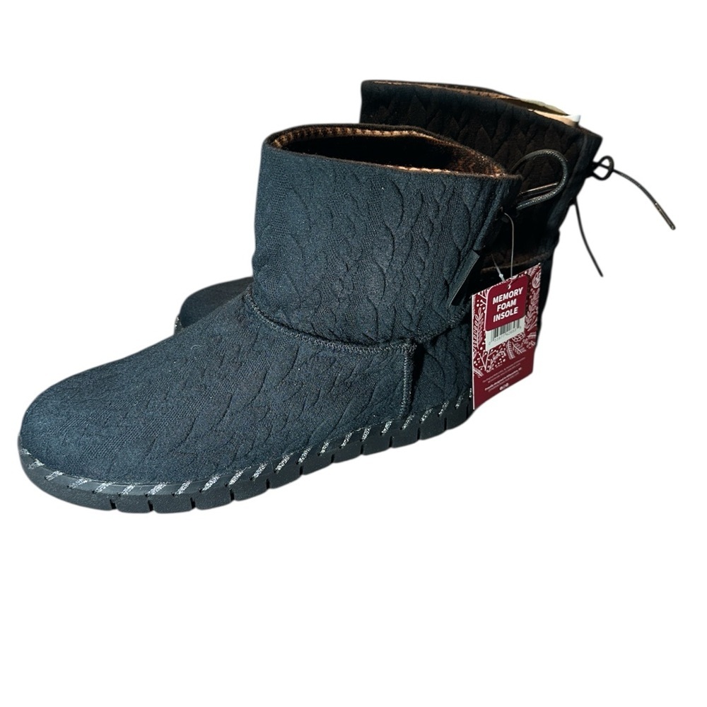 Muk Luks Charcoal Ankle Booties